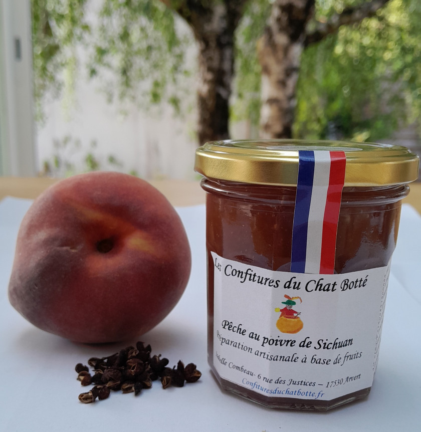 les confitures du Chat Botté -pêche au poivre de Sichuan