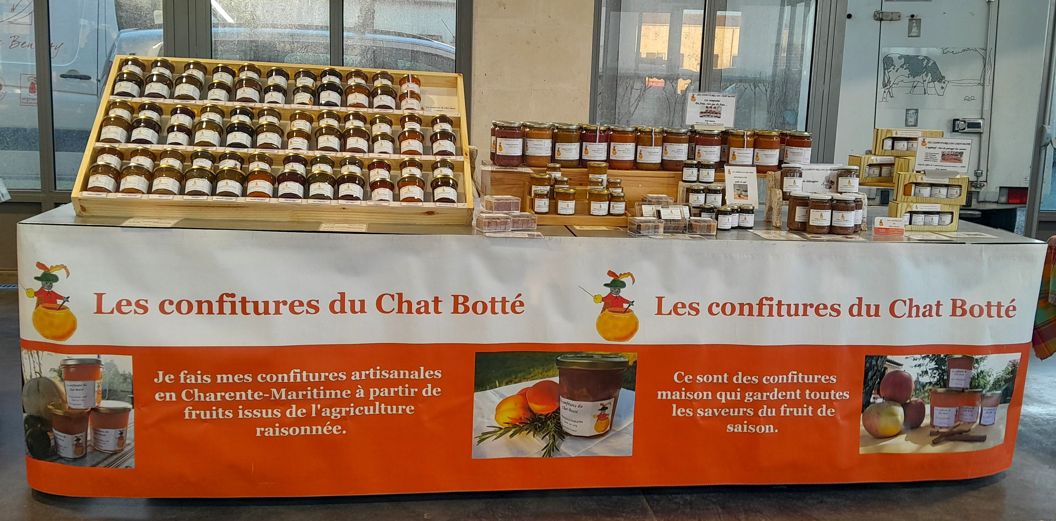 les confitures du Chat Botté - stand de marché