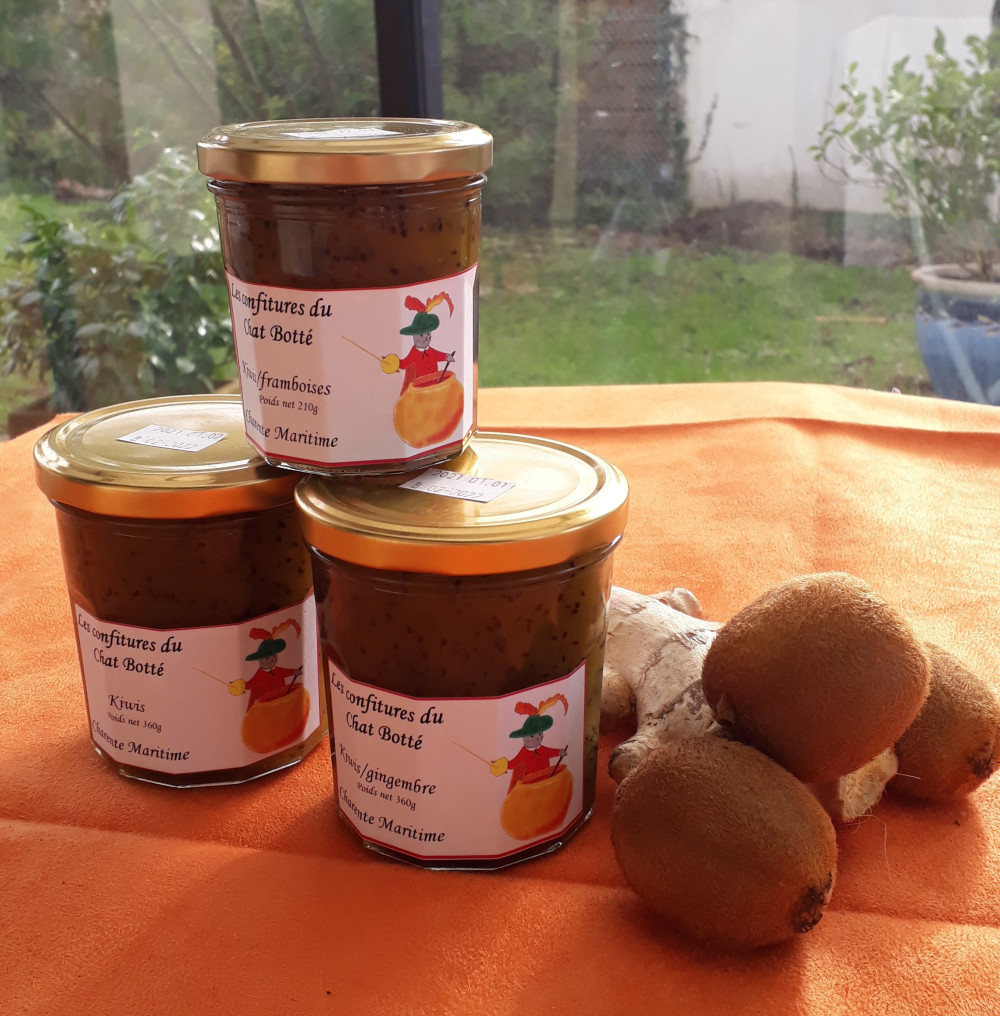 les confitures du Chat Botté - confiture kiwi gingembre